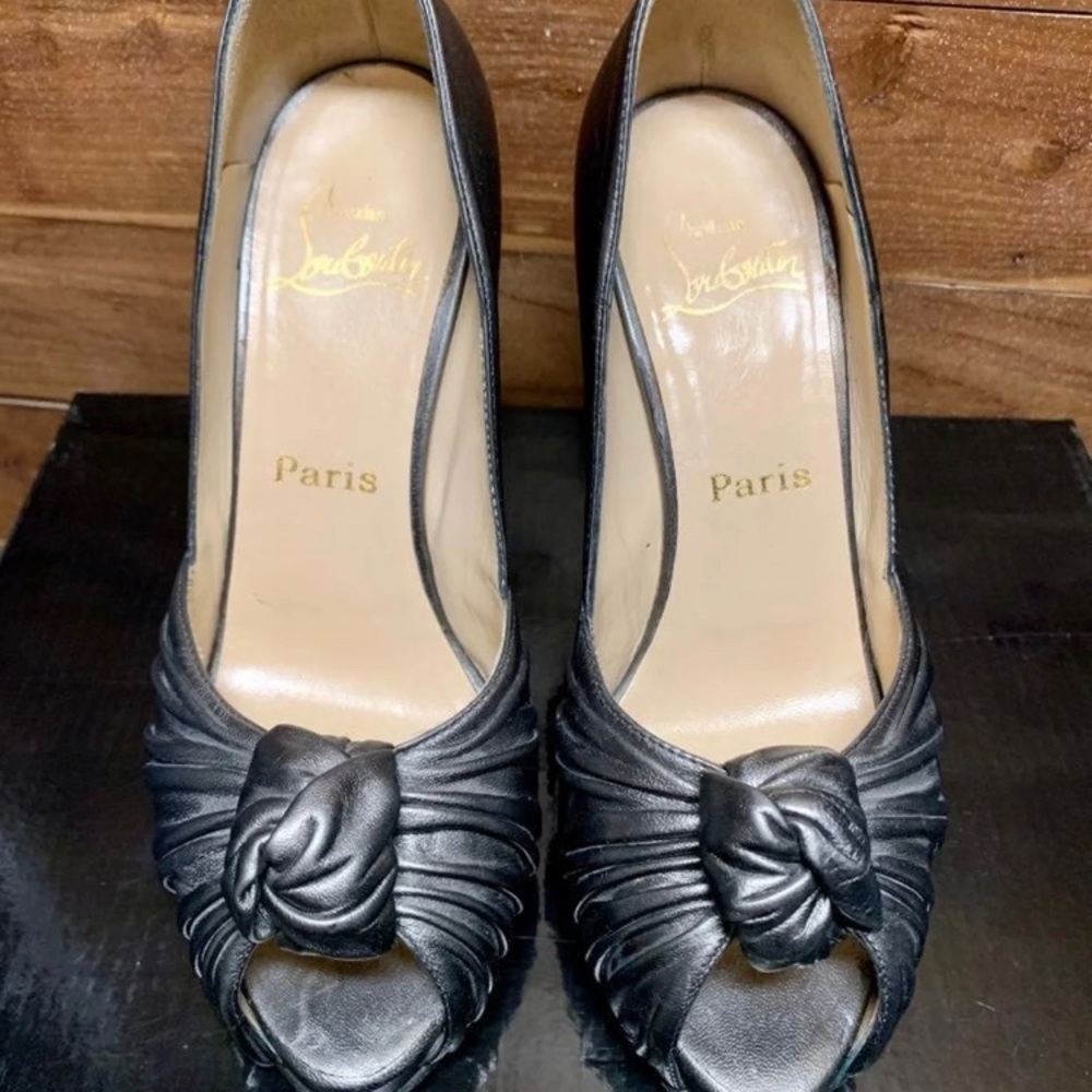 Silver Louboutin Jenny Heels